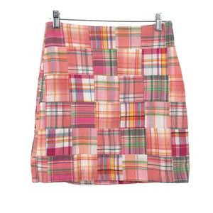 Talbots Madras Plaid Skirt